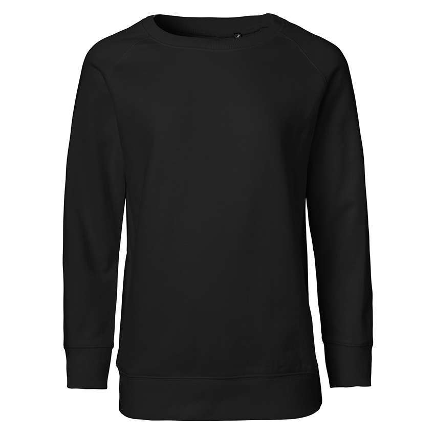 Schlichtes schwarzes Sweatshirt mit Rundhalsausschnitt und langen Ärmeln