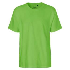 Grünes T‑Shirt mit Rundhalsausschnitt, schlichtes Unisex-Basic