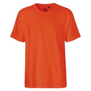 Oranges unbedrucktes T‑Shirt mit Rundhalsausschnitt