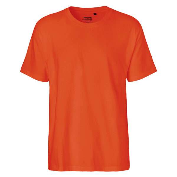 Oranges unbedrucktes T‑Shirt mit Rundhalsausschnitt