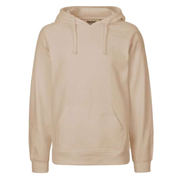 Beiger Kapuzenpullover mit Kängurutasche und Kordelzug