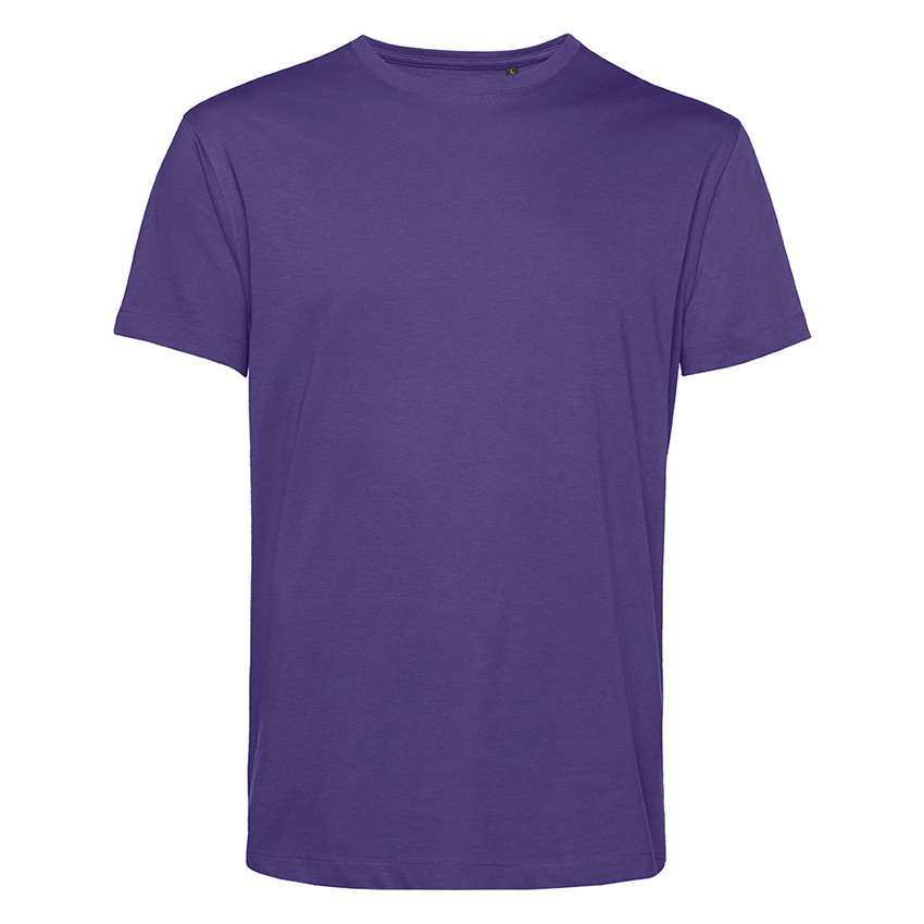 Unifarbenes violettes T-Shirt, kurzärmelig, frontale Ansicht