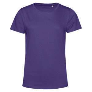 Violettes unisex T‑Shirt mit Rundhalsausschnitt, kurze Ärmel