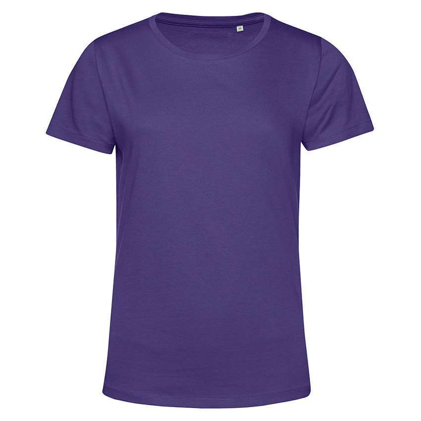 Violettes unisex T‑Shirt mit Rundhalsausschnitt, kurze Ärmel