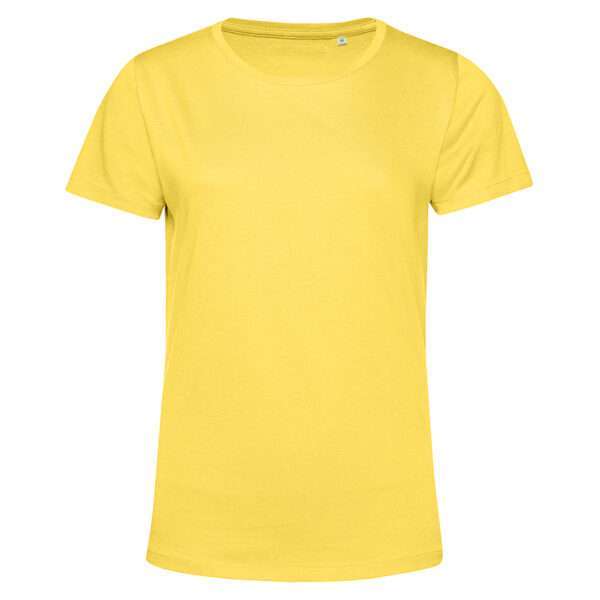 Schlichtes gelbes T-Shirt mit Rundhalsausschnitt und kurzen Ärmeln