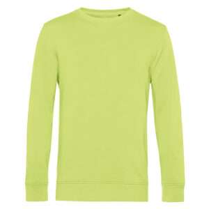 Helles limonengrünes Sweatshirt mit Rundhalsausschnitt und langen Ärmeln