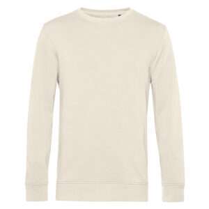 Beiges unifarbenes Sweatshirt mit langen Ärmeln und Rundhalsausschnitt