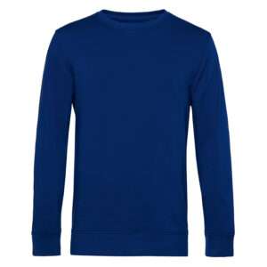 Einfaches dunkelblaues Sweatshirt mit Rundhals und langen Ärmeln