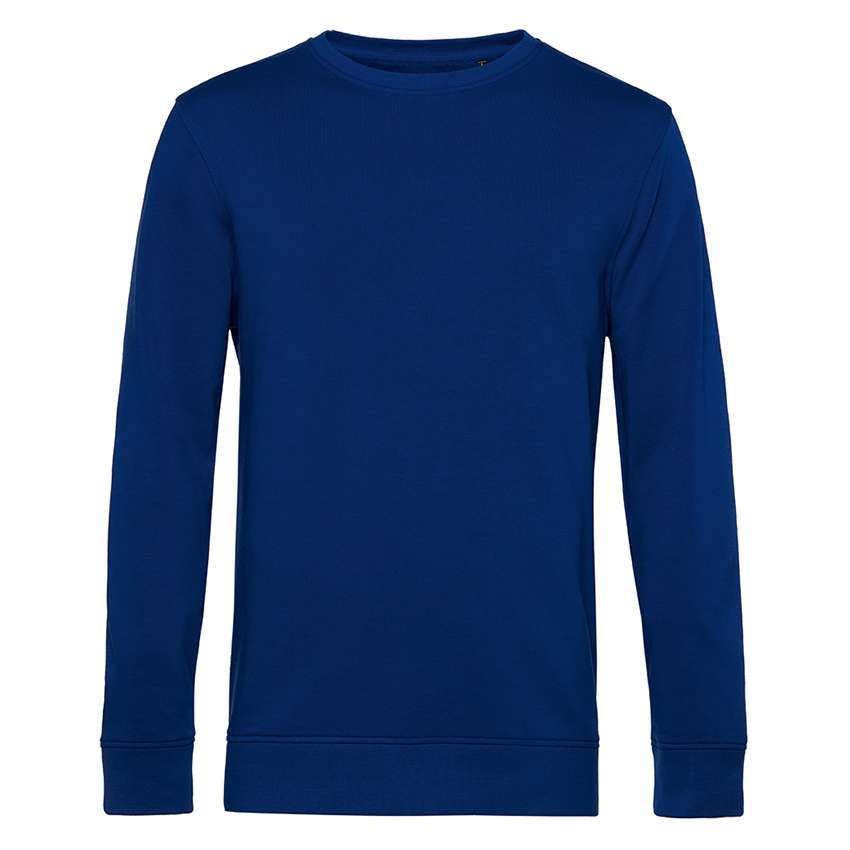 Einfaches dunkelblaues Sweatshirt mit Rundhals und langen Ärmeln