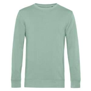 Mintgrünes schlichtes Langarm‑Sweatshirt mit Rundhalsausschnitt