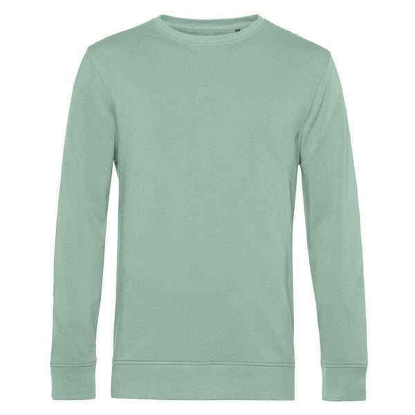 Mintgrünes schlichtes Langarm‑Sweatshirt mit Rundhalsausschnitt