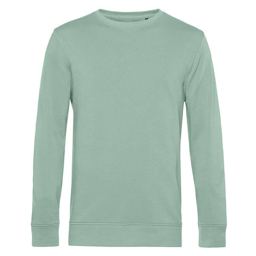 Mintgrünes schlichtes Langarm‑Sweatshirt mit Rundhalsausschnitt