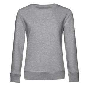 Graues Damen-Sweatshirt mit Rundhalsausschnitt und langen Ärmeln