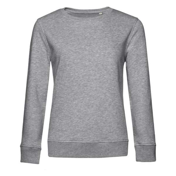 Graues Damen-Sweatshirt mit Rundhalsausschnitt und langen Ärmeln