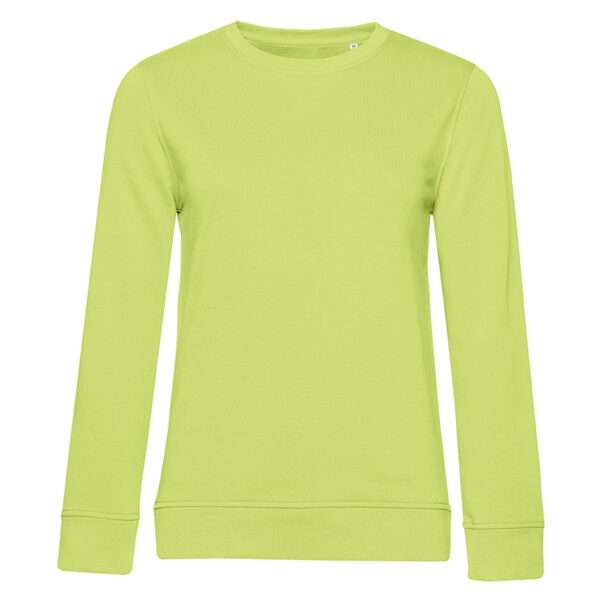 Limonengrünes, schlichtes Sweatshirt mit Rundhals und langen Ärmeln