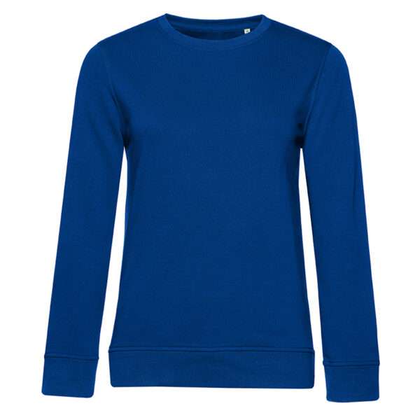 Einfarbiges blaues Sweatshirt mit Rundhalsausschnitt und langen Ärmeln