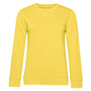 Gelbes schlichtes Sweatshirt mit Rundhalsausschnitt und langen Ärmeln