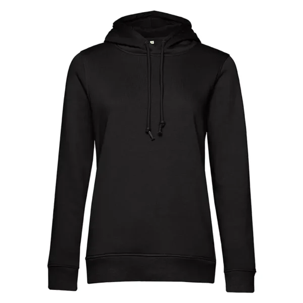 Schwarzer Kapuzenpullover mit Kordelzug, schlichtes langärmeliges Design