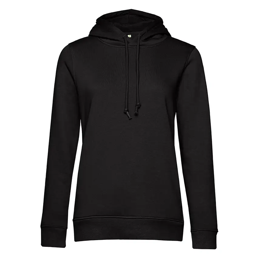 Schwarzer Kapuzenpullover mit Kordelzug, schlichtes langärmeliges Design