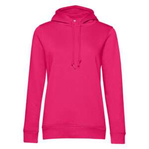 Kapuzenpullover in knalligem Pink mit Kordelzug und elastischen Bündchen