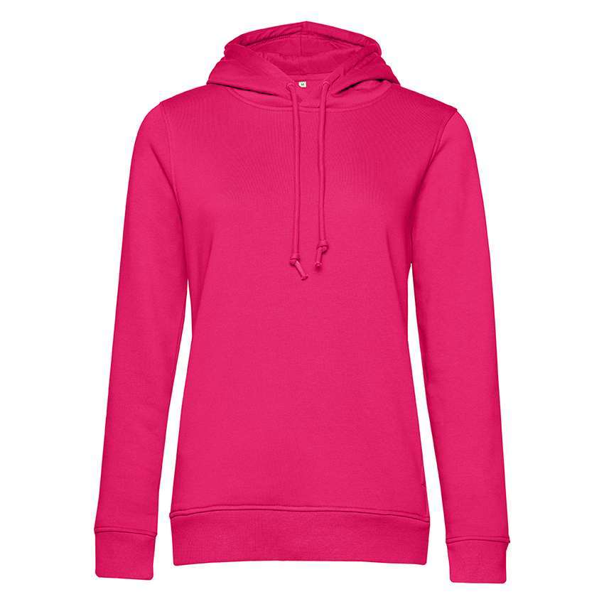 Kapuzenpullover in knalligem Pink mit Kordelzug und elastischen Bündchen